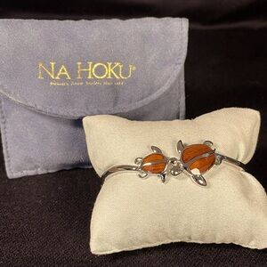 NA HOKU Hawaiian Artisan Sea Turtle Bracelet 925 Sterling Silver